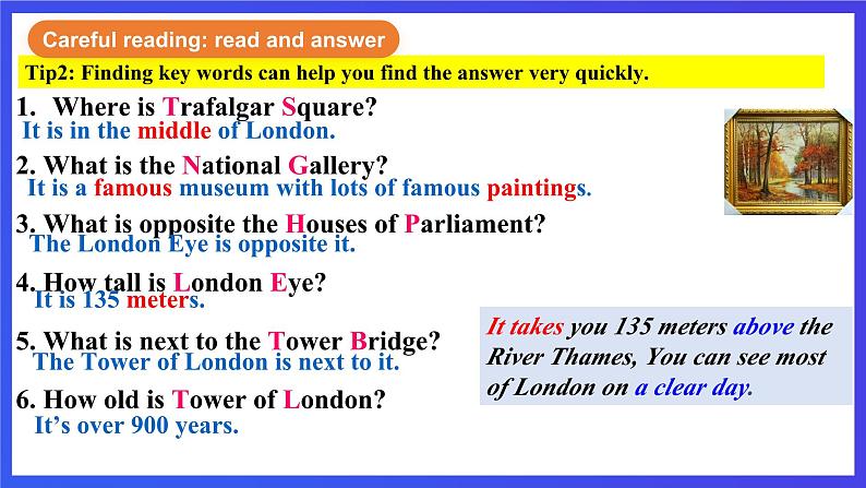 外研版英语七下 Module 6 Unit 2《The London Eye is on your right.》课件第5页