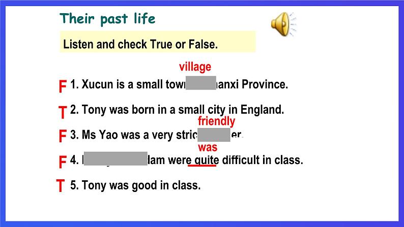 外研版英语七下 Module 7 Unit 1《I was born in a small village.》课件第8页