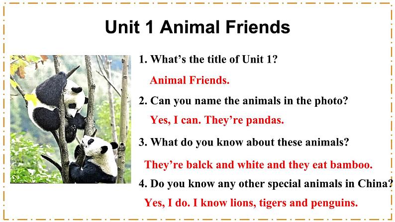 Unit 1 Animal Friends 第1课时 Opening page-Section A（1a-1d）第3页