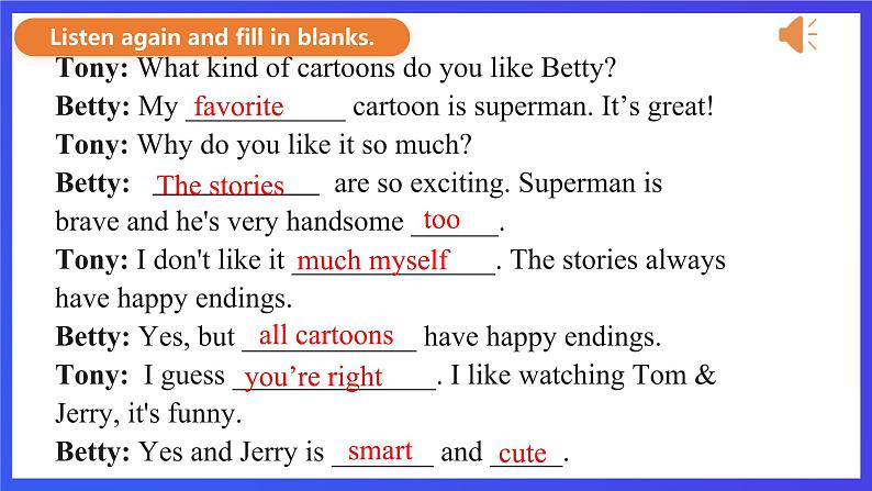 外研版英语八下 Module 5 Unit 1《 It's time to watch a cartoon.》课件第7页
