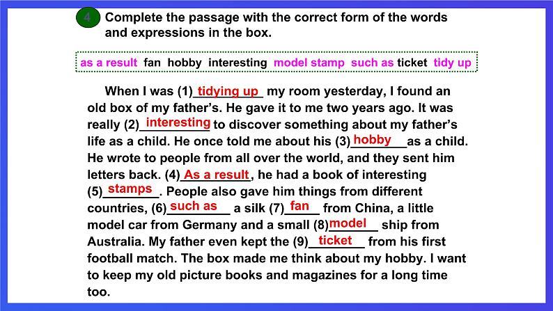 外研版英语八下 Module 6 Unit 3《Language in use.》课件第7页