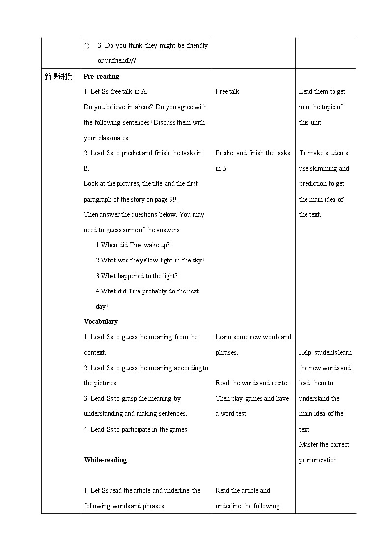 沪教牛津版（六三制）英语八下 Unit 7 《The unknown world 》  第1课时Reading I 教案第2页