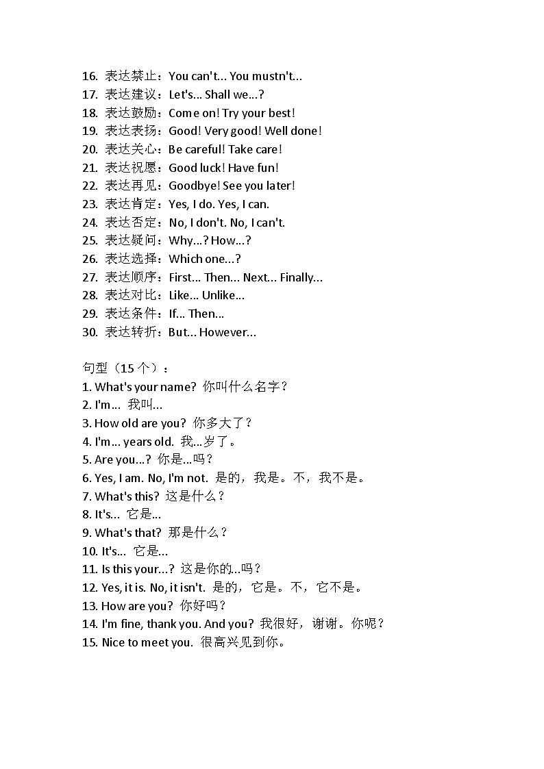 2025年中考英语总复习：人教版7~9年级6册所有单元语法知识点复习（短语句型语法）学案第3页