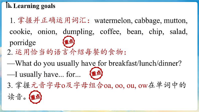 Unit 4 Eat Well (第1课时) Section A 1a-pronunciation 2第2页