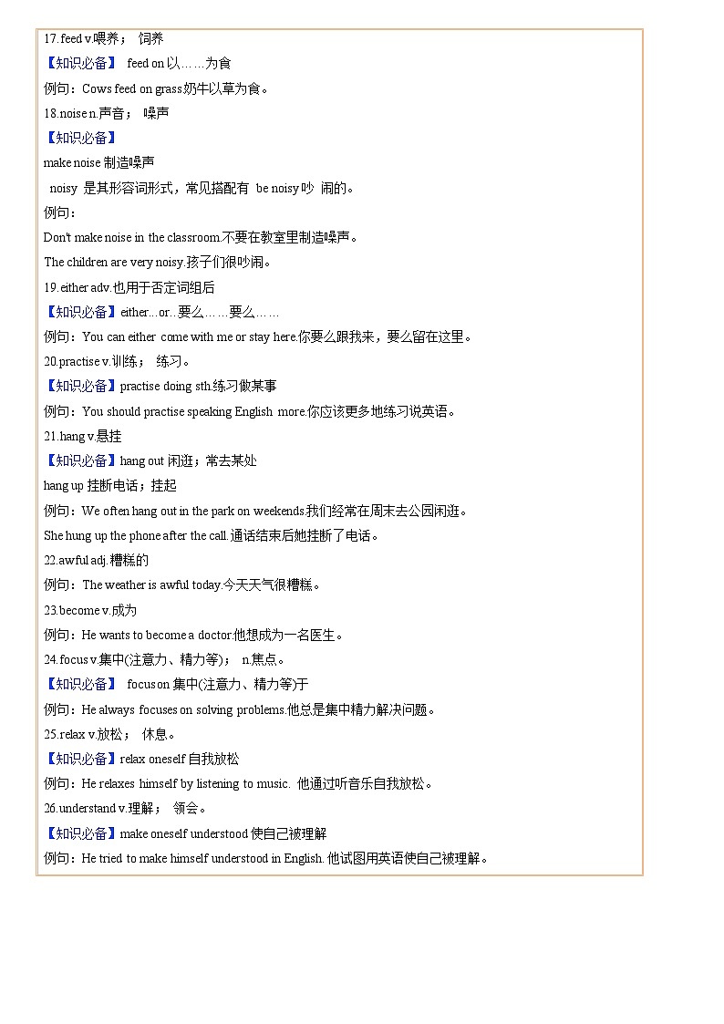 06.Unit 2 No Rules, No Order(重点词汇)(原卷版)第3页