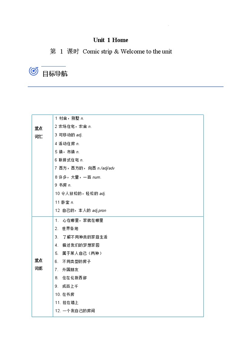 2025新译林七下练习讲义Unit1 7BU1学生版第1页