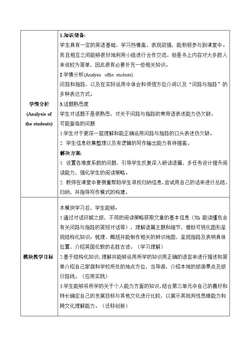 外研版(新标准)英语七下 Module 6 Unit 3《Language in use》单元教案第3页