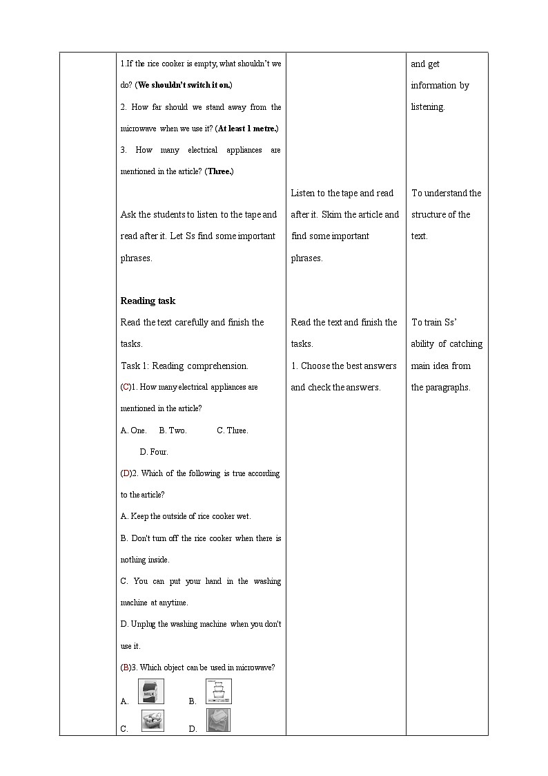 沪教牛津版（六三制）英语七下  Unit 6 《Electricity》  第5课时More practice  教案第2页