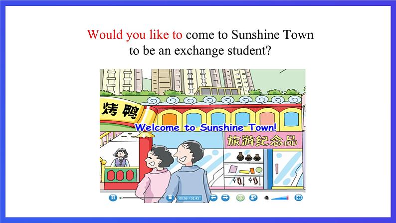 牛津译林版英语七下Unit 3  Welcome to Sunshine Town 第一课时 Comic strip-Welcome to the unit课件第4页