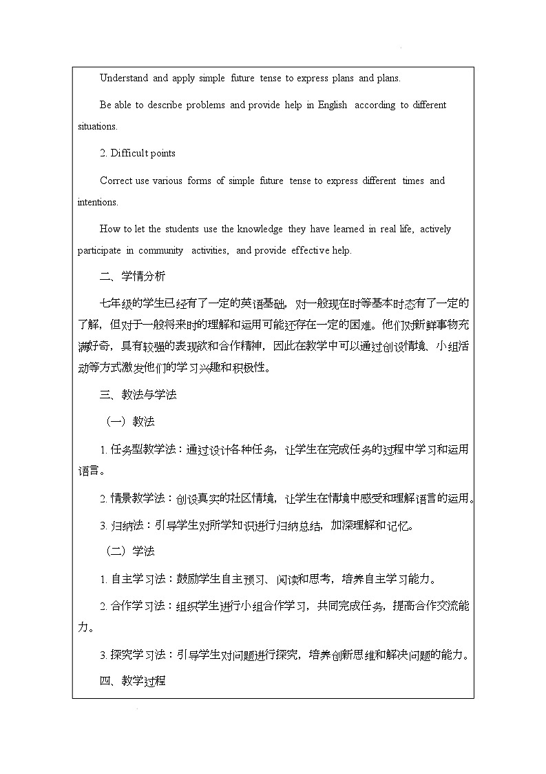 译林版（2024）初中英语七年级下册 Unit 2 Neighborhood Integration 说课稿第2页