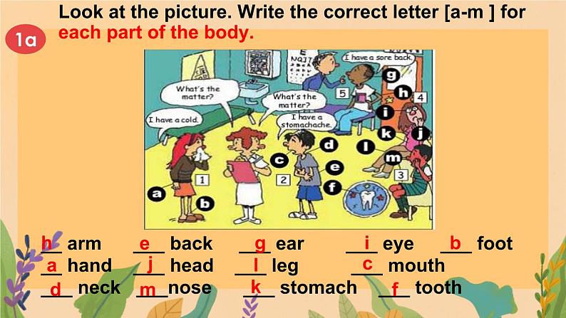 Unit 1 What’s the matter？Section A  1a-2d（课件）人教版英语八年级下册第7页