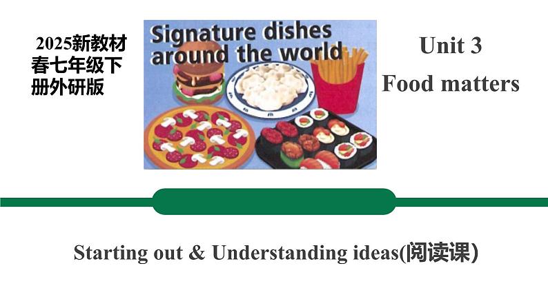 【公开课阅读课件】Unit 3 Food matters Starting out&Understanding ideas 新教材2025外研版七下英语第1页