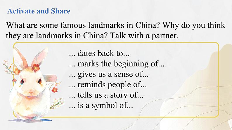 【核心素养】北师大版英语七年级下册 Unit 4  Landmarks  Lesson 3 Landmarks in China 同步课件第4页