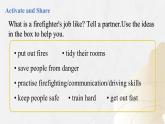 【核心素养】北师大版英语七年级下册 Unit 1 Every Day  Lesson 3 A Firefighter's Day 同步课件+同步练习