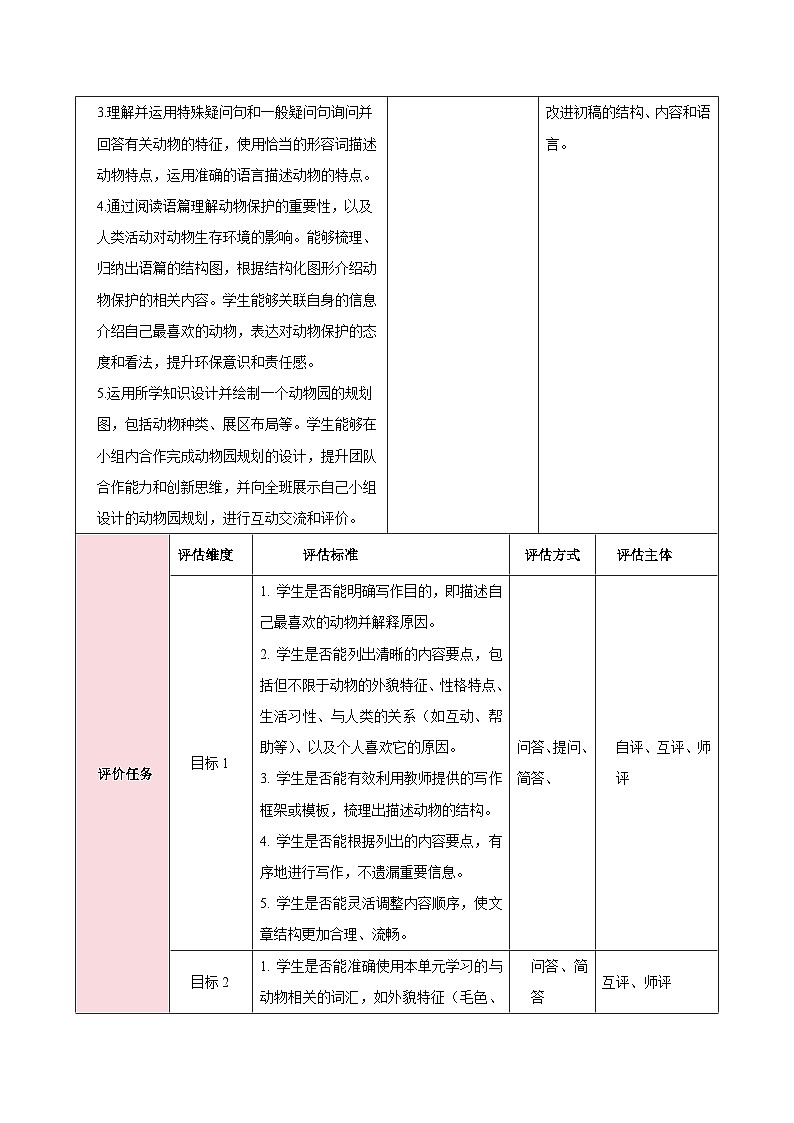 人教版（2024）英语七年级下册 Unit 1 Animal Friends第五课时（Section B 2a—2b）（教学设计）第3页