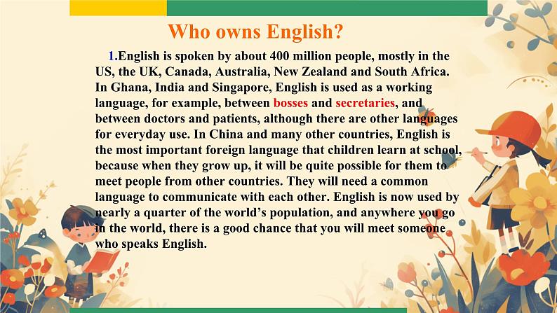 Module 7 Unit 2 We all own English. （课件）外研版英语九年级下册第7页