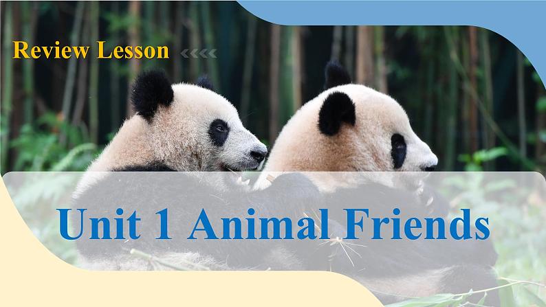 2024年人教版英语七年级(下) - Unit 1 Animal Friends 单元复习课件第1页