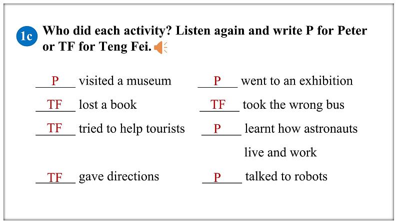 Lesson 1 Section A (1a-1d)+pronunciation第8页