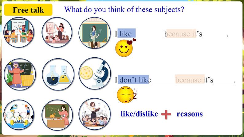 Unit4 My favorite subject!  SectionA  Grammar focus第6页