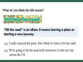 外研版（2024）英語(yǔ)七年級(jí)下冊(cè) Unit 6   Hitting the road Starting out+Understanding ideas（課件）