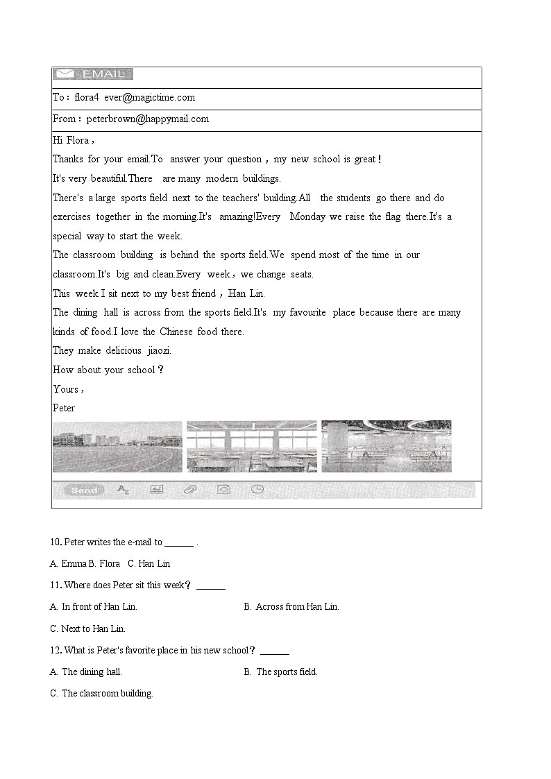 2024-2025学年贵州省贵阳市白云区七年级（上）期末英语试卷（含详细答案解析）第3页