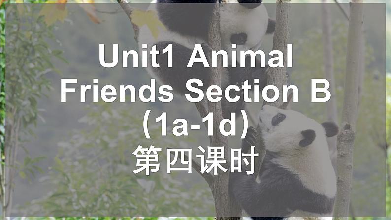 新人教版七年级英语下册Unit1 Animal Friends Section B （1a-1d）第四课时课件第1页