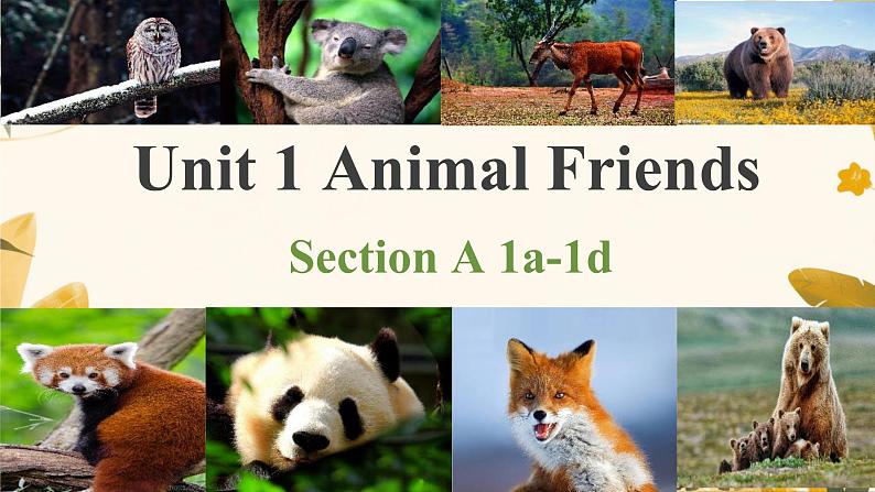 Unit 1 Animal Friends Section A 1a-1d （课件）人教版（2024）英语七年级下册第1页