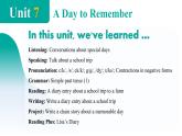 2024年人教版英語七年級(下) - Unit 7  A Day to Remember 單元復(fù)習(xí)課件