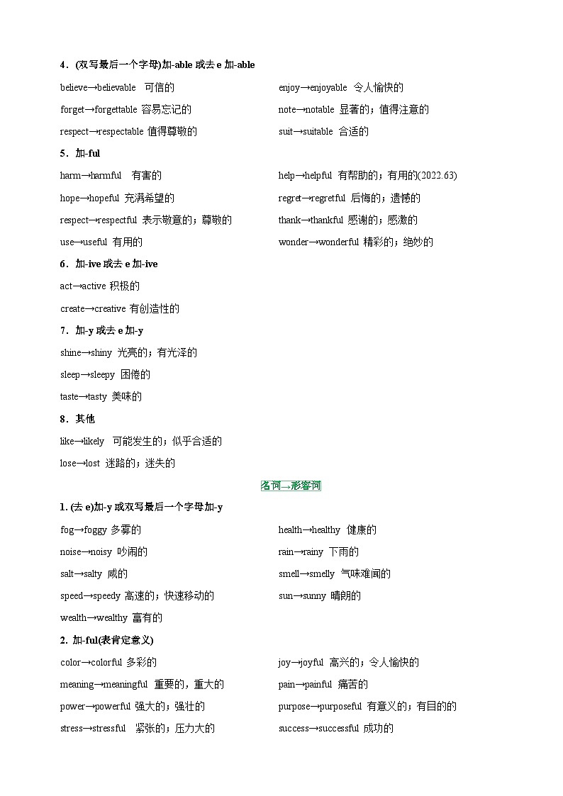 专题02 高频易错易混词汇归纳-2025年中考英语二轮复习讲练（浙江专用）第2页
