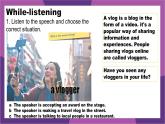 外研版（2024）七下英語(yǔ)課件 Unit6 Developing ideas—Listening and speaking
