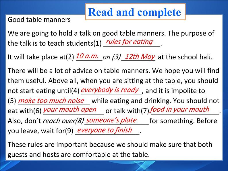 牛津译林版初中英语八年级下册 U5  Good manners Task 课件第5页