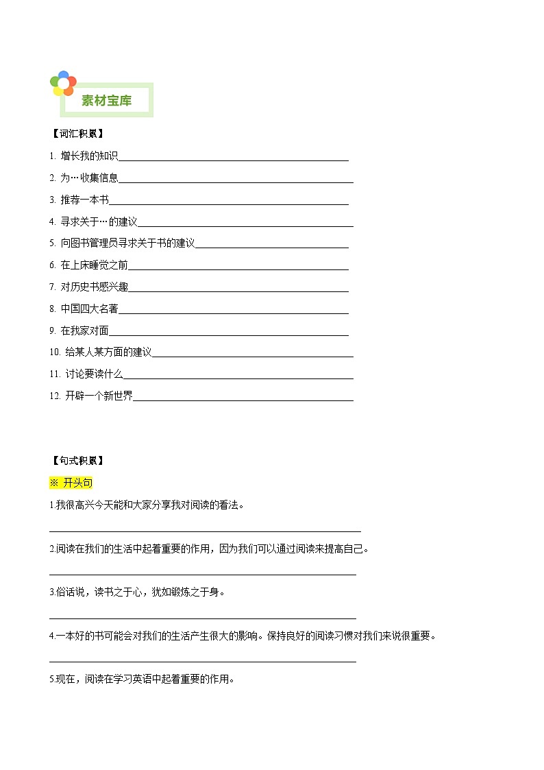 Unit 4 A good read-【同步写作课】2023-2024学年八年级英语下册单元写作深度指导（牛津译林版）（学生版）第2页