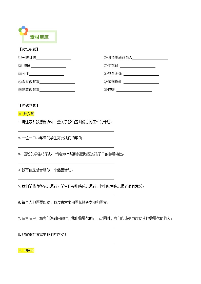 Unit 6 Sunshine for all-【同步写作课】2023-2024学年八年级英语下册单元写作深度指导（牛津译林版）（学生版）第2页