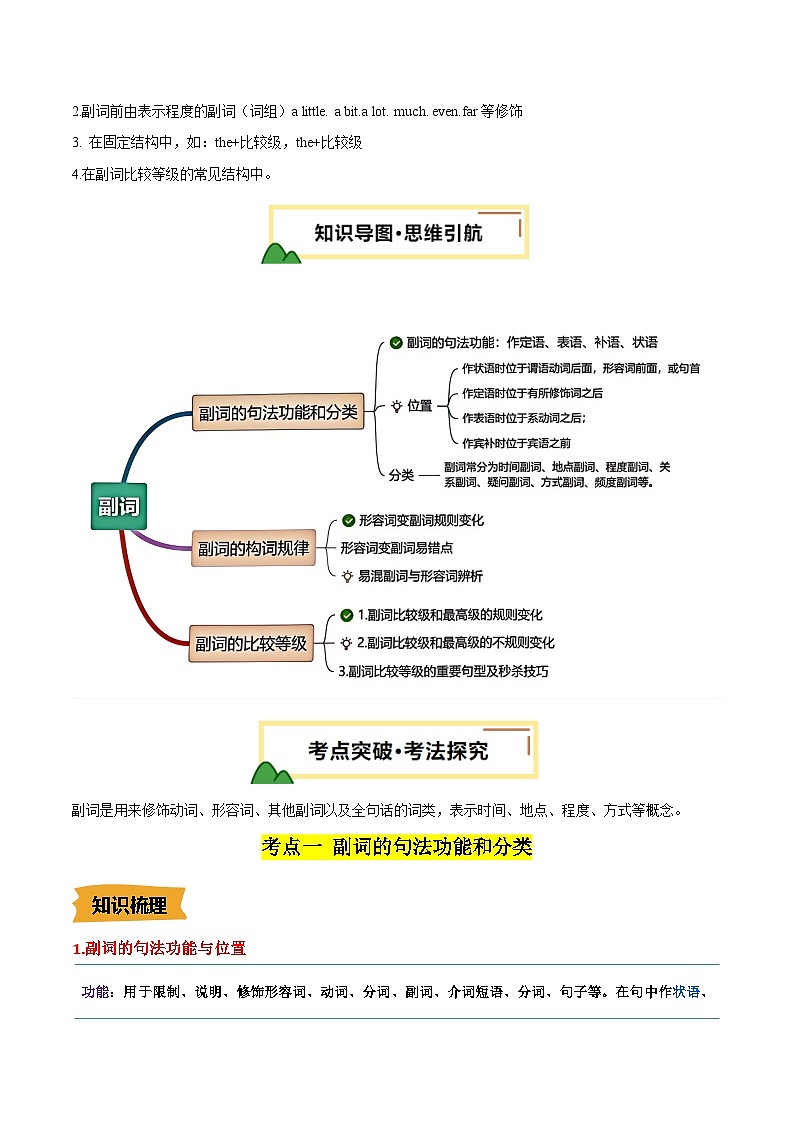 2025年中考英语一轮复习 第16讲 副词（讲义）（原卷版）第3页