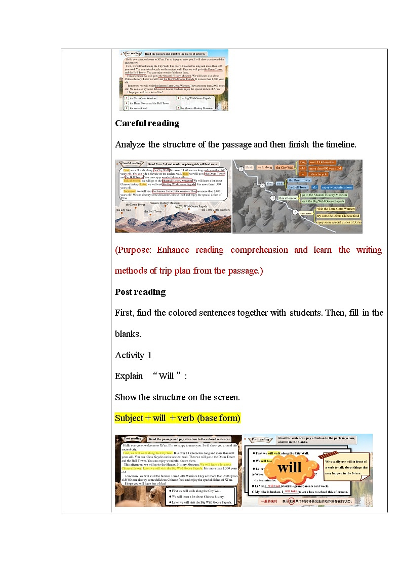 Unit 1 Lesson 3 A visit to Xi'an 教案第3页