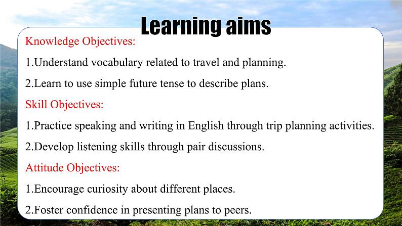 Unit 1 Lesson 5 A trip plan 课件第2页