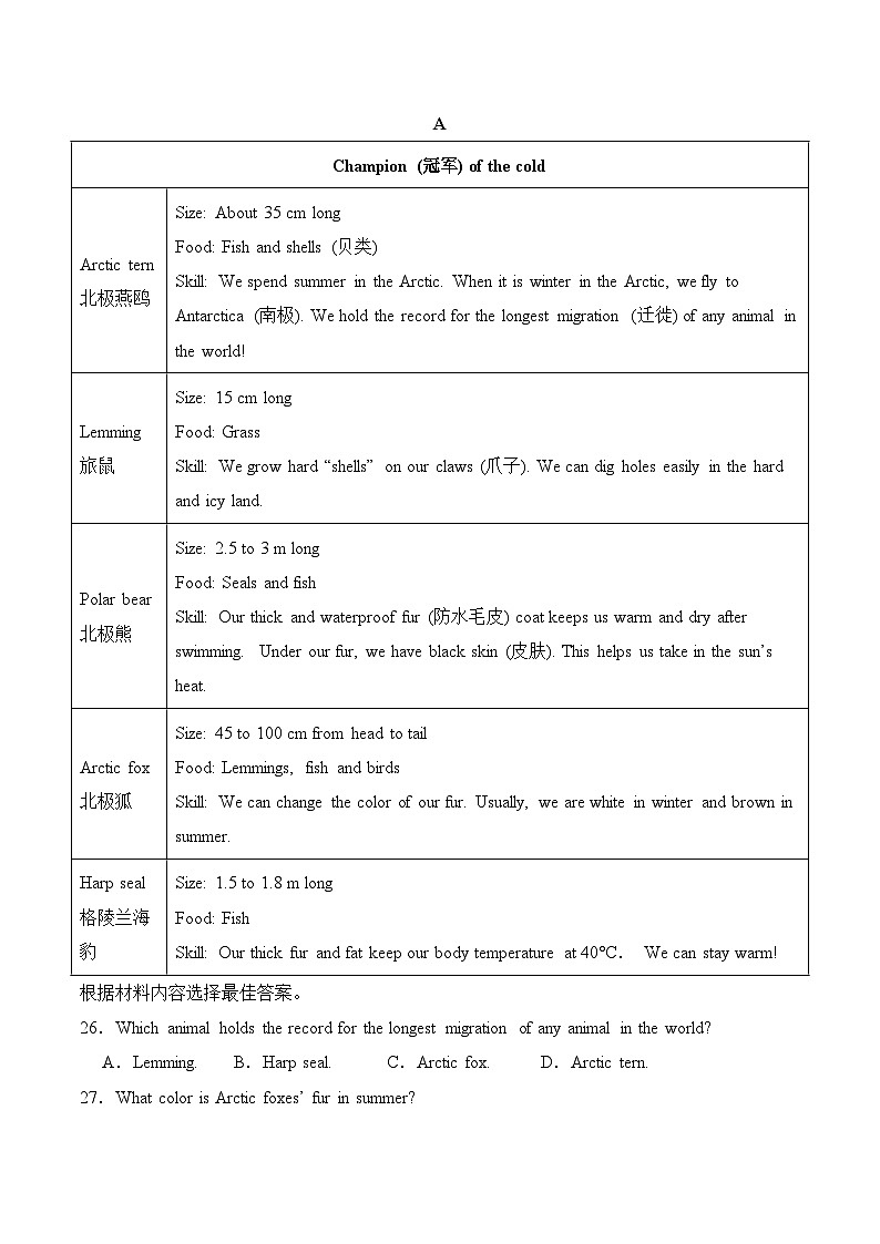 Unit 1 单元检测（原卷版）第3页