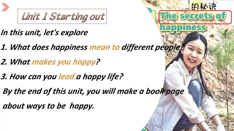 【新课标公开课】Unit1 The secrets of happiness Starting out & Understanding ideas 2025新外研版七下英语课件第3页