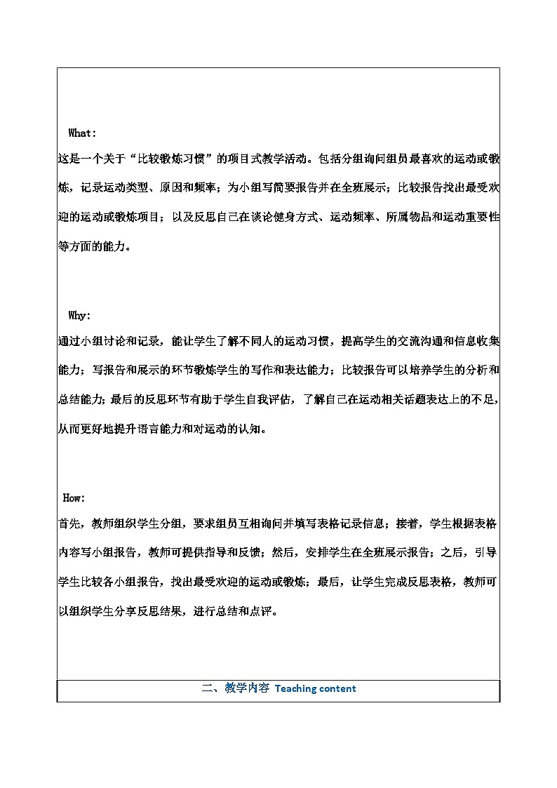 人教版2025春七年级下册英语5. U3 B Project3a-3c教学设计第2页
