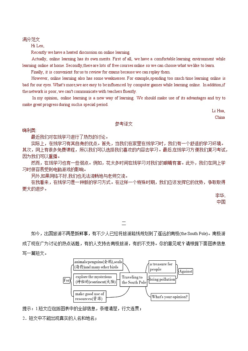 中考英语二轮复习解题技巧训练专题04 议论文之说明利弊型，观点态度型，问题解决型（写作答题模板）（解析版）第3页