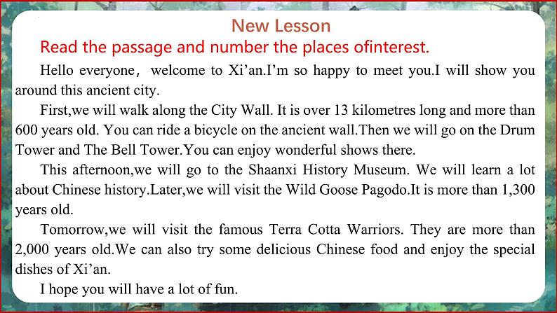 Unit 1 Lesson 3 A visit to Xi´an - 初中英语七年级下册 同步教学课件（冀教版2024）第8页