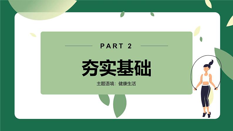 【人教版中考2025英语复习话题2 】健康生活 Healthy life(47页) 课件第6页