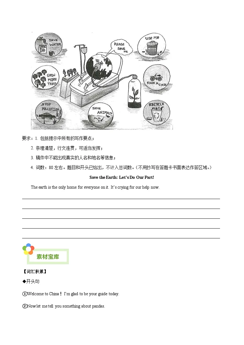 人教版英语八年级下册单元写作提升专练Unit 7 What’s the highest mountain in the world？-话题作文写作提升专练（学生版）第2页