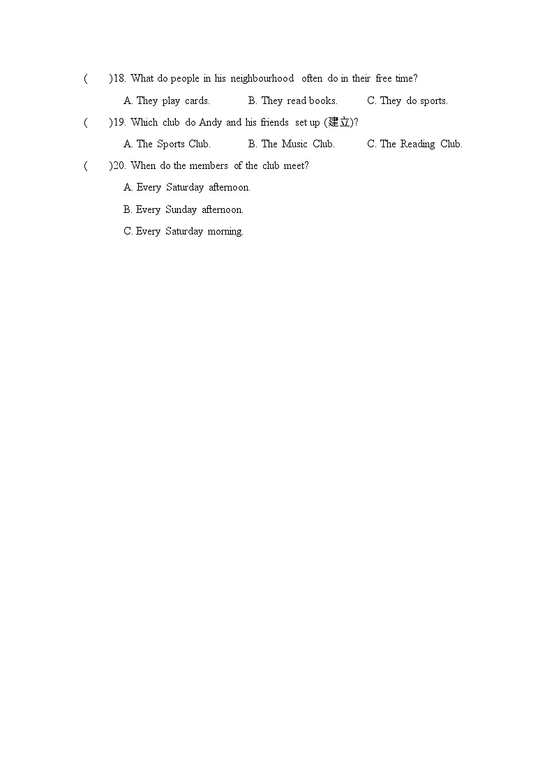 Unit 2 听力材料及答案第3页