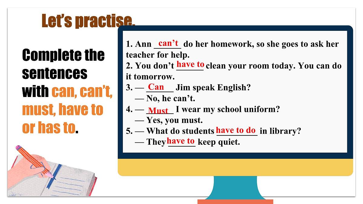 人教版七年级英语下册Unit2 SectionA Grammar Focus课件第8页