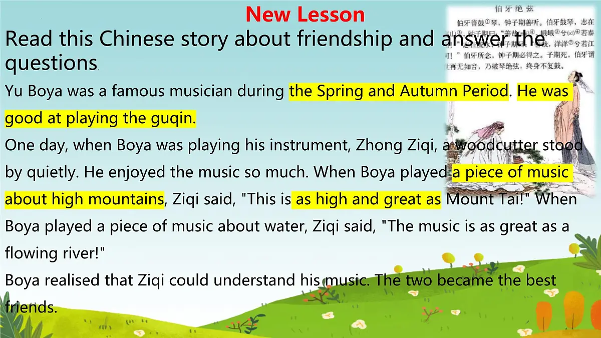 Unit 4 High mountains and flowing water（同步课件)-2024-2025学年七年级英语下册（冀教版2024）第5页