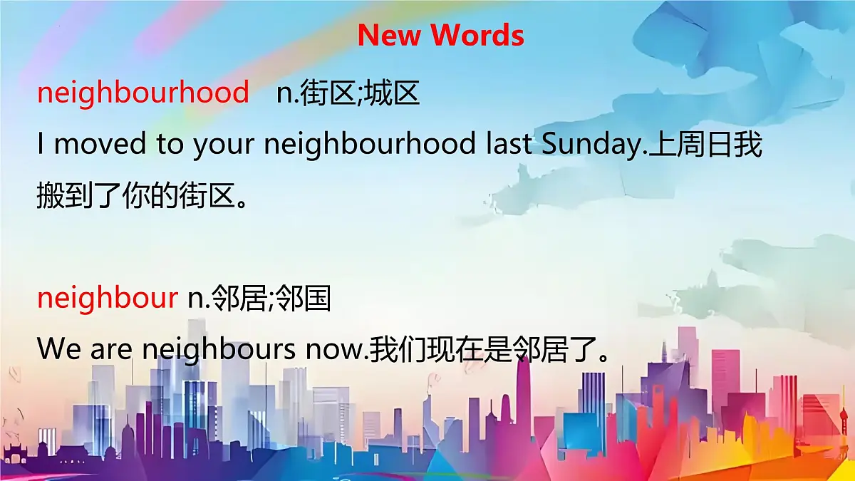 Unit 5 Lesson 1 My neighbourhood（同步课件）-2024-2025学年七年级英语下册（冀教版2024）第6页