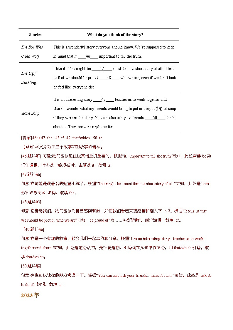 专题07   短文语境提示填空（解析版）-【好题汇编】5年（2020-2024）中考1年模拟英语真题分类汇编（河南专用）第2页