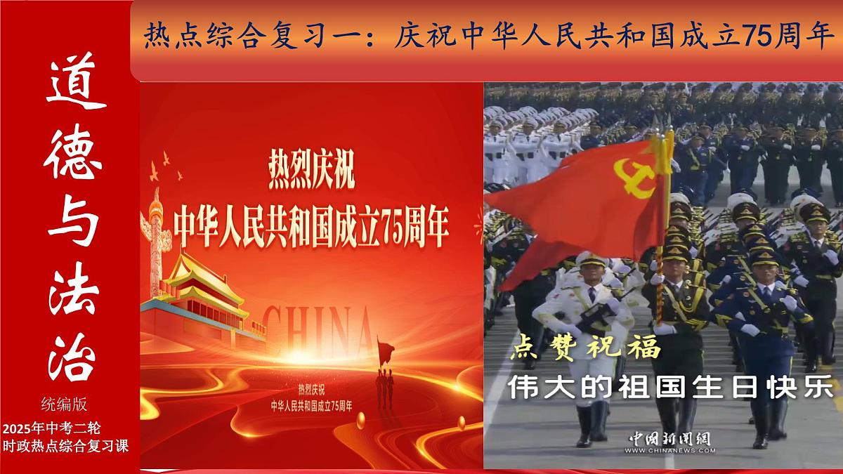 热点01 庆祝中华人民共和国成立75周年（课件）-2025年中考英语新热点时文阅读（全国通用）第1页