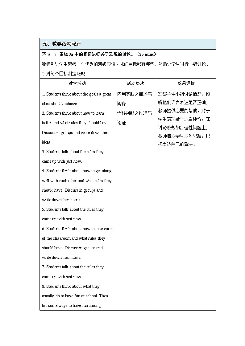 Unit 2 No Rules, No Order  Section B 第3课时 教案 人教版（2024）英语七年级下册第2页